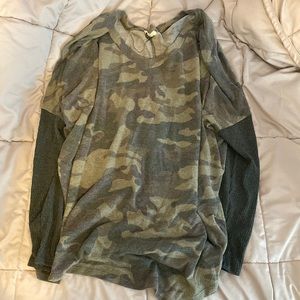 Camo print top